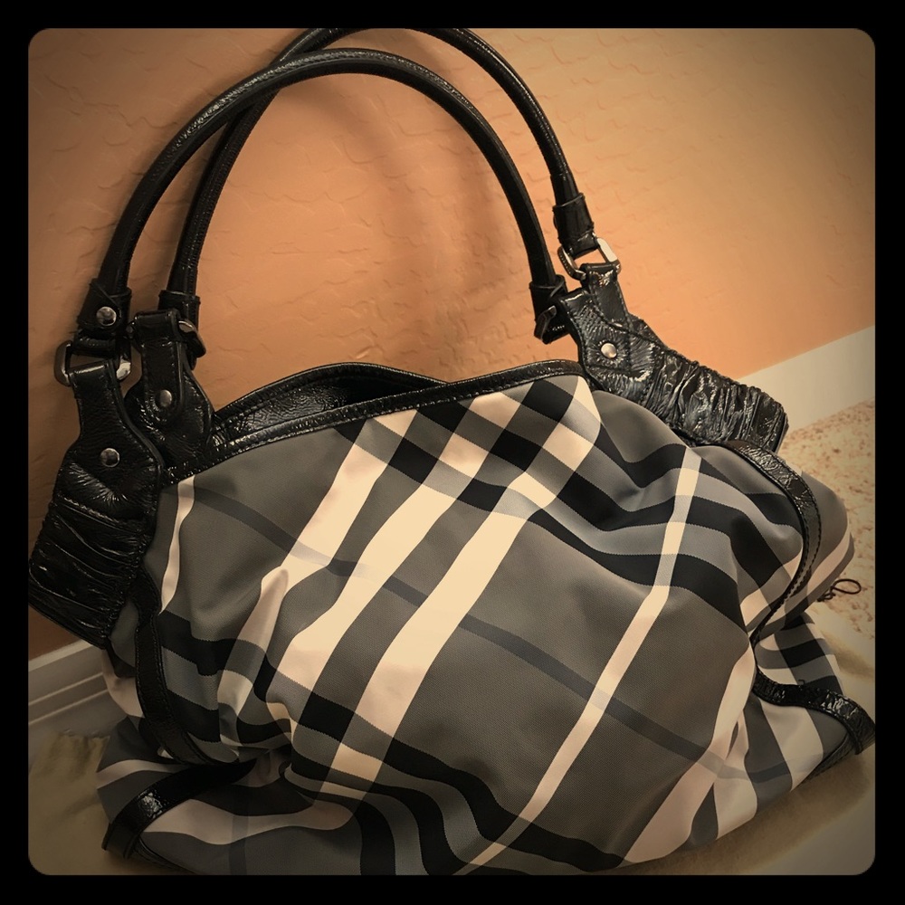 BURBERRY
Black Beat Check Nylon Tote
